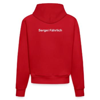 Sergei Fährlich - Sweat à capuche bio ajusté fabriqué en UE - rouge - Dos