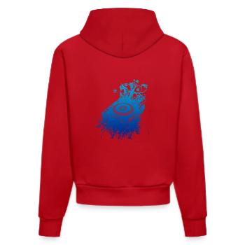 Organic CDJ 1000 DJ - Organic Fitted Hoodie Made in EU - Rot - Hinten