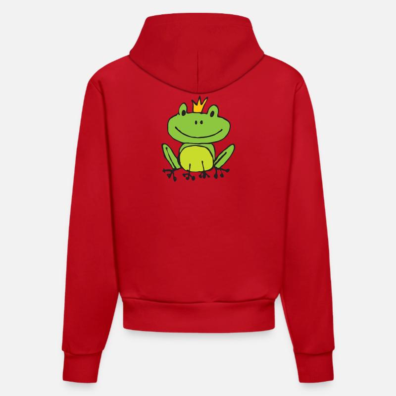 Frosch oder Prinz? - Organic Fitted Hoodie Made in EU - Rot