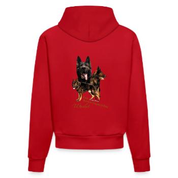 blockedTitle - Organic Fitted Hoodie Made in EU - Rot - Hinten