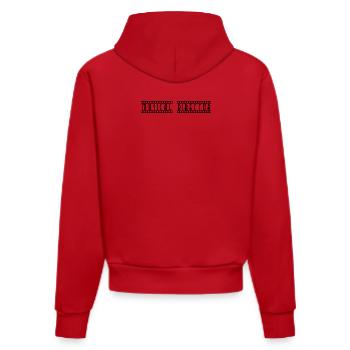 Musical_Director - Organic Fitted Hoodie Made in EU - Rot - Hinten