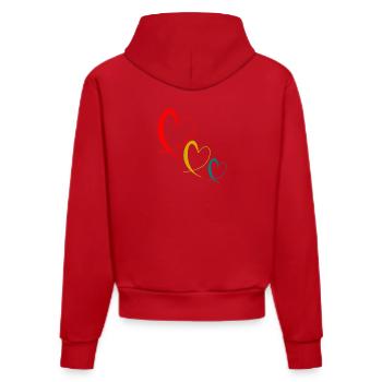ALLES GUTE ZUM GEBURTSTAG. ALLES GUTE ZUM GEBURTSTAG. JAHRESTAG. - Organic Fitted Hoodie Made in EU - Rot - Hinten