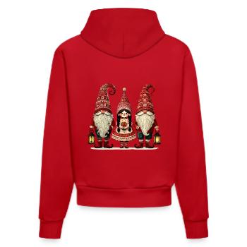 Christmas Gnomes Cute Gnomes Gnomes Gnomes - Organic Fitted Hoodie Made in EU - red - Back