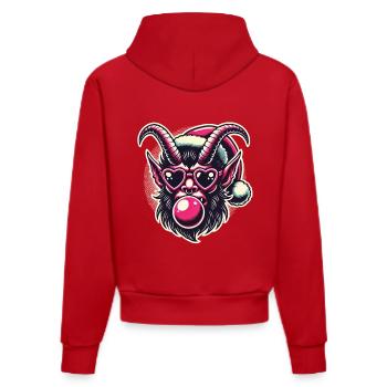 Weihnachten Krampus Lustige Sigma Male Style - Organic Fitted Hoodie Made in EU - Rot - Hinten