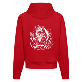 Sarcasme drôle Père Noël Chaos - Sweat à capuche bio ajusté fabriqué en UE - rouge - Dos