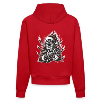 Père Noël Électrocution Sombre Oeuvre - Sweat à capuche bio ajusté fabriqué en UE - rouge - Dos