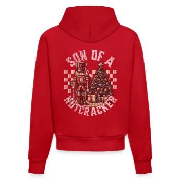 Fils d’un Casse-Noisette Humour de Noël - Sweat à capuche bio ajusté fabriqué en UE - rouge - Dos