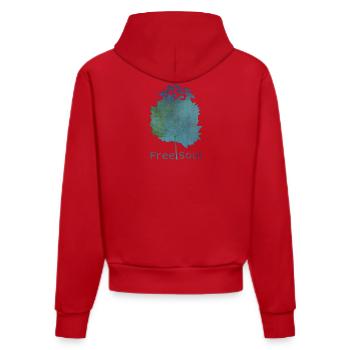 Be Nature - Sweat à capuche bio ajusté fabriqué en UE - rouge - Dos