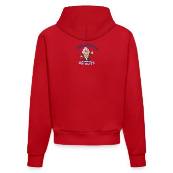 Icecream On Duty - Organic Fitted Hoodie Made in EU - red - Back
