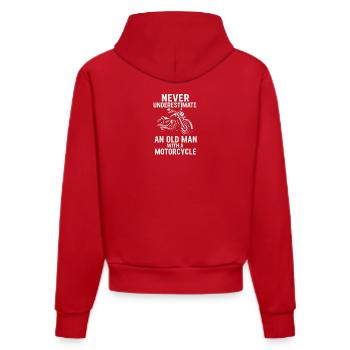 Slogan de moto motivant - Sweat à capuche bio ajusté fabriqué en UE - rouge - Dos