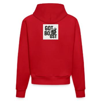 Design de lettrage Motorsport Turbo - Sweat à capuche bio ajusté fabriqué en UE - rouge - Dos