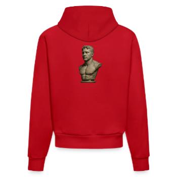 Statue - Organic Fitted Hoodie Made in EU - Rot - Hinten