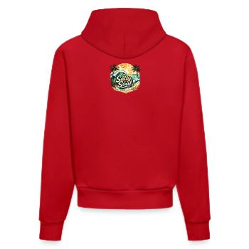 Salty Soul Beach Shirt - Organic Fitted Hoodie Made in EU - Rot - Hinten