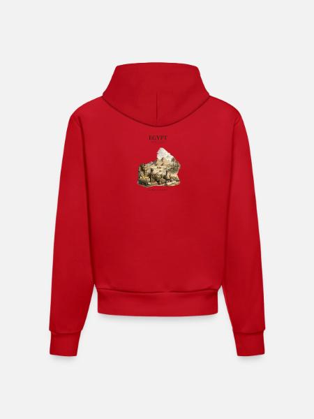 Egypt Desert Legacy Artwork - Organic Fitted Hoodie Made in EU - Rot