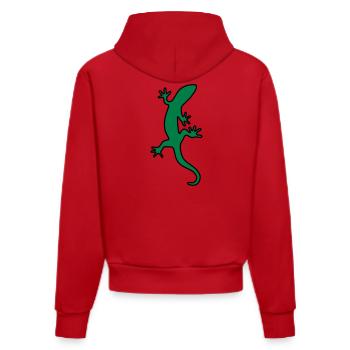 Gecko de salamandre lézard - Sweat à capuche bio ajusté fabriqué en UE - rouge - Dos
