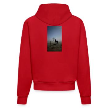 IMG-20260103-WA0003 - Sweat à capuche bio ajusté fabriqué en UE - rouge - Dos