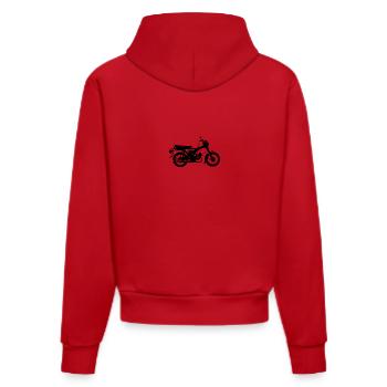 Simson - Männer Premium Langarmshirt - Organic Fitted Hoodie Made in EU - Rot - Hinten