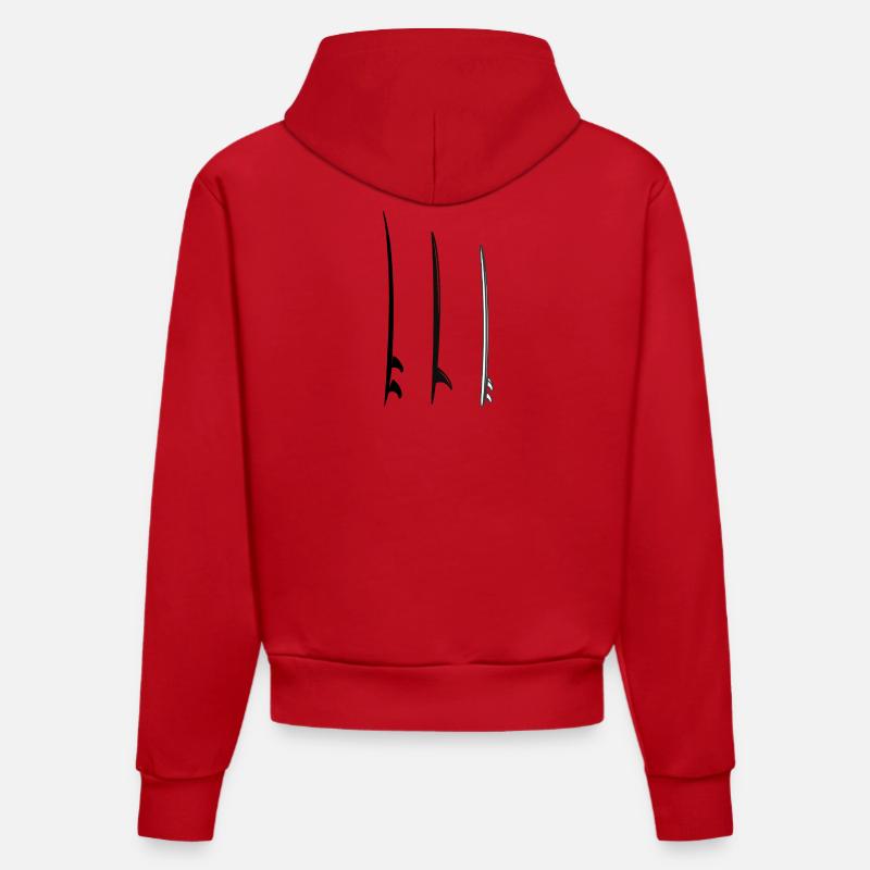 Planches - Sweat à capuche bio ajusté fabriqué en UE - rouge