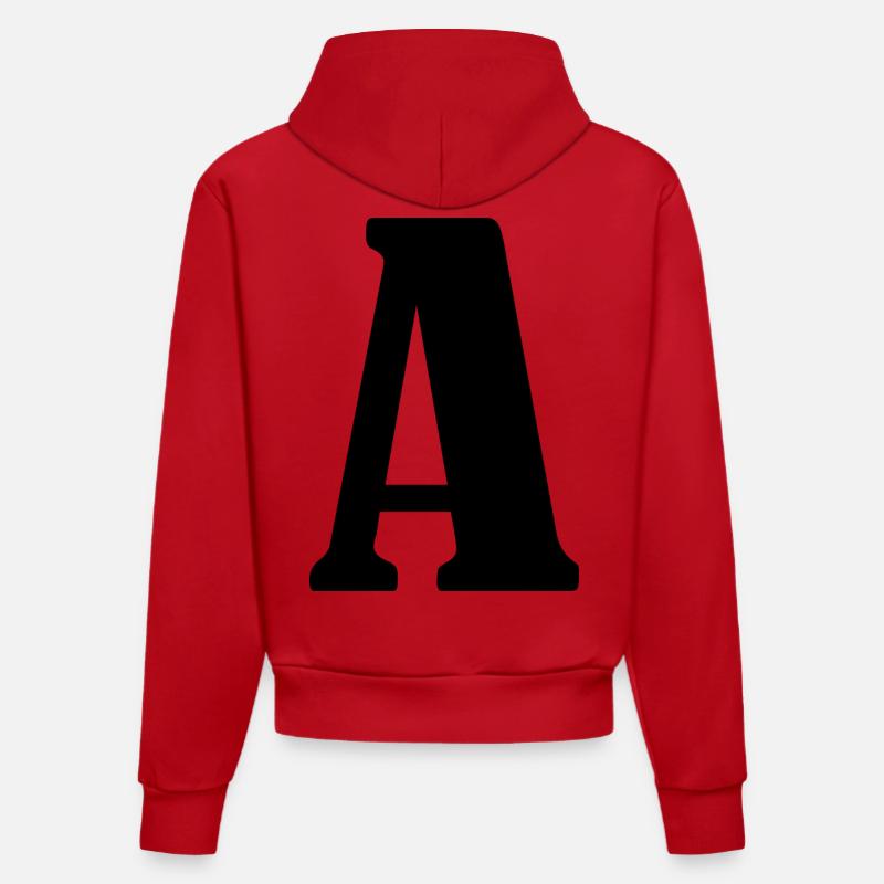 A - Sweat à capuche bio ajusté fabriqué en UE - rouge