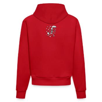 Mémento mori - Sweat à capuche bio ajusté fabriqué en UE - rouge - Dos
