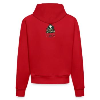 Single & Prickelnde Weihnachten 2025 - Organic Fitted Hoodie Made in EU - Rot - Hinten