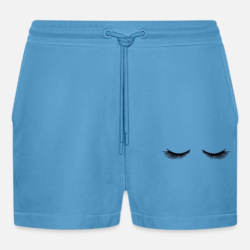 Wimpern - Organic Relaxed Cropped Shorts Made in EU -  Sol Blue