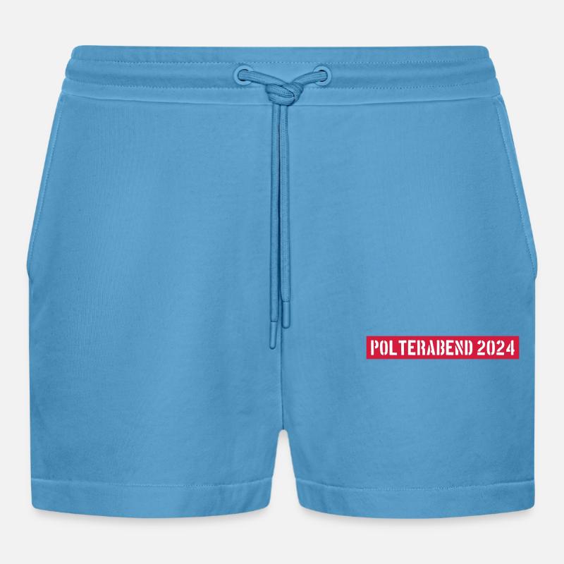 Polterabend 2024 - Organic Relaxed Cropped Shorts Made in EU -  Sol Blue