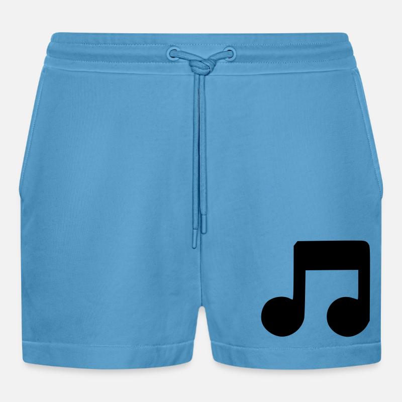 Nota musicale - Pantaloncini corti ecologici casual Made in UE - Sol Blue