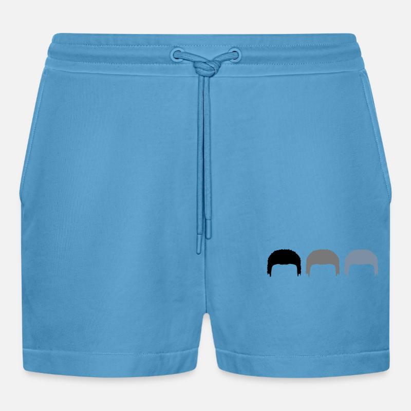 Evolution Team Opas Haare - Organic Relaxed Cropped Shorts Made in EU -  Sol Blue