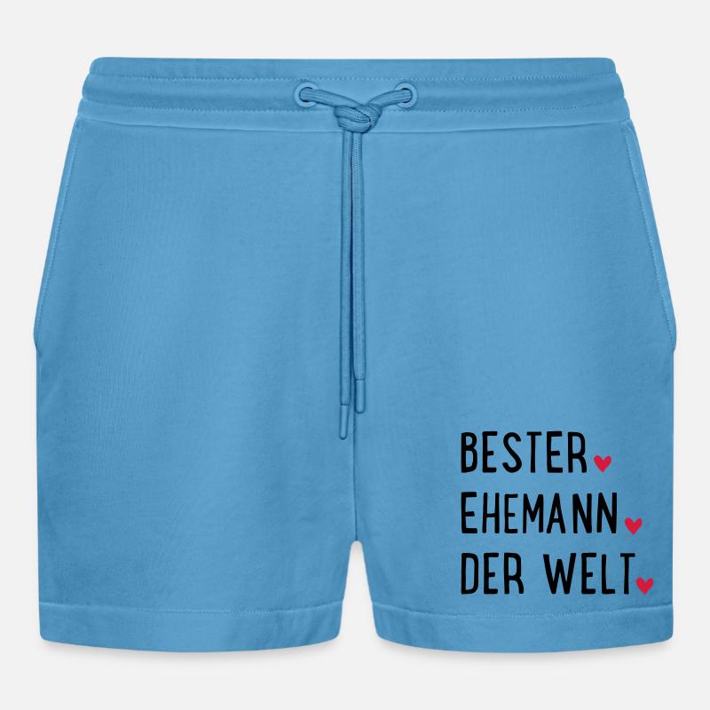 Bester Ehemann der Welt - Organic Relaxed Cropped Shorts Made in EU -  Sol Blue
