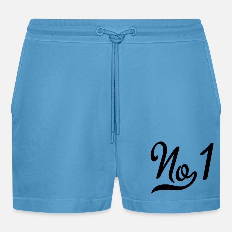 Nummer eins - Organic Relaxed Cropped Shorts Made in EU -  Sol Blue