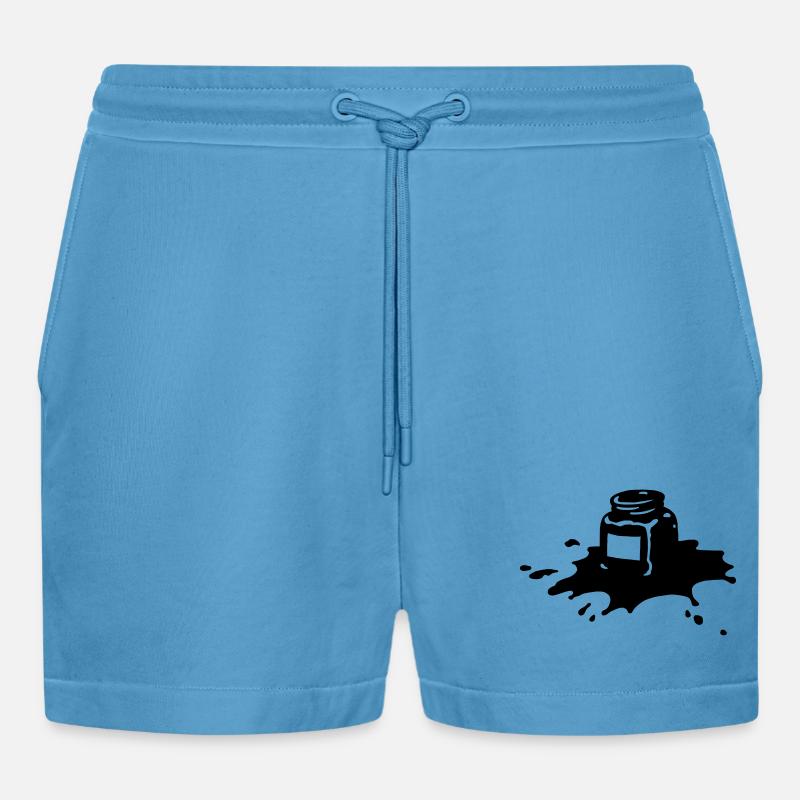 Tuschenapf - Organic Relaxed Cropped Shorts Made in EU -  Sol Blue