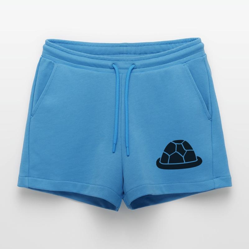 turtle shell blank case small cub baby underwater Organic Relaxed Cropped Shorts Made in EU