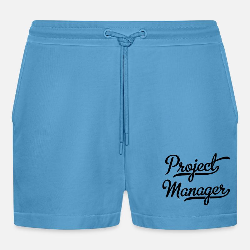 Projektleiter - Organic Relaxed Cropped Shorts Made in EU -  Sol Blue