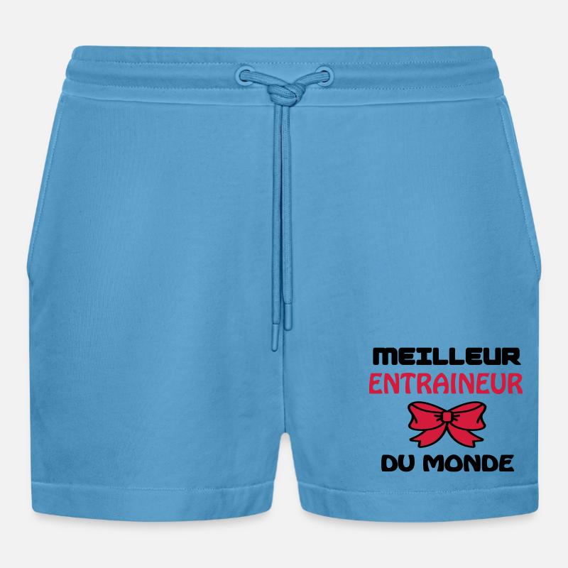 BESTER TRAINER DER WELT - Organic Relaxed Cropped Shorts Made in EU - Sol Blue
