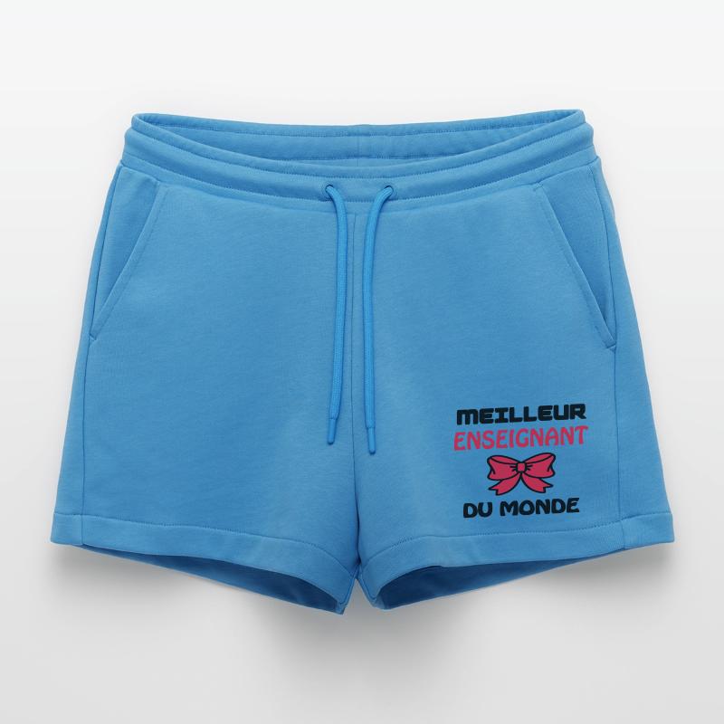 BESTER LEHRER DER WELT Organic Relaxed Cropped Shorts Made in EU