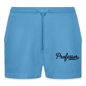 Professor - Organic Relaxed Cropped Shorts Made in EU -  Sol Blue - Front