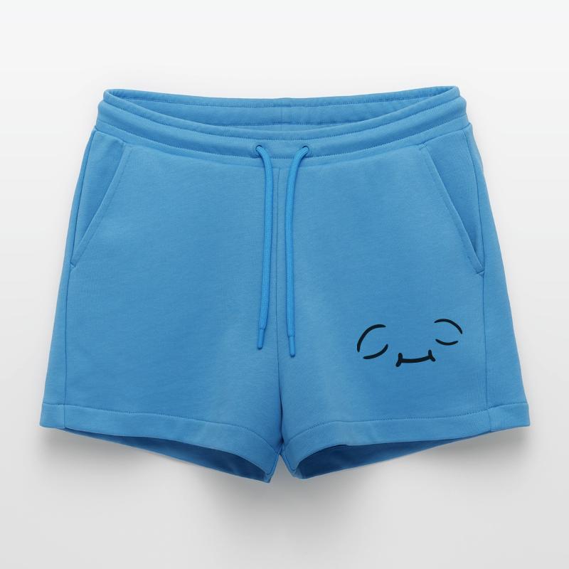 Relaxed face design Organic Relaxed Cropped Shorts Made in EU