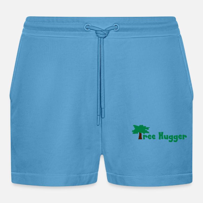 Tree Hugger - Organic Relaxed Cropped Shorts Made in EU -  Sol Blue
