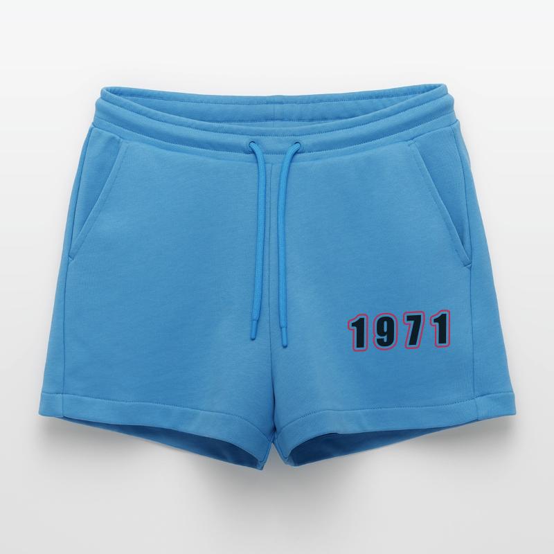 1971 Year Birthday Organic Relaxed Cropped Shorts Made in EU
