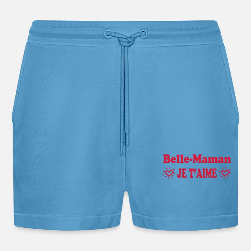 Stiefmutter, ich liebe dich - Organic Relaxed Cropped Shorts Made in EU -  Sol Blue