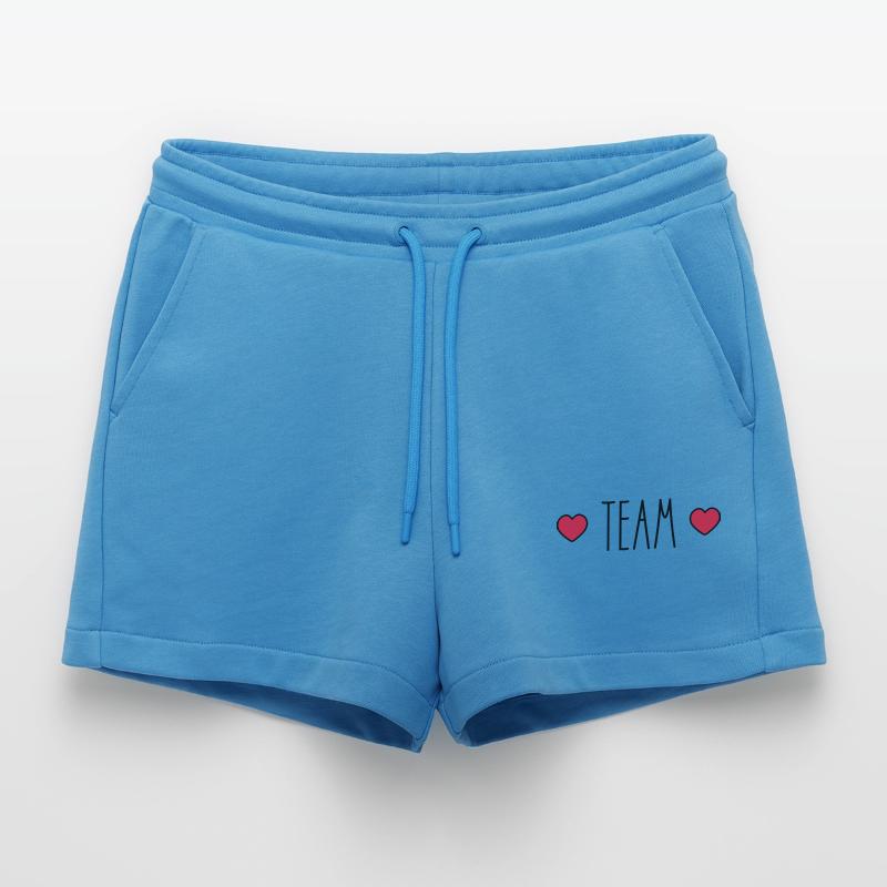 Team Heart Organic Relaxed Cropped Shorts Made in EU