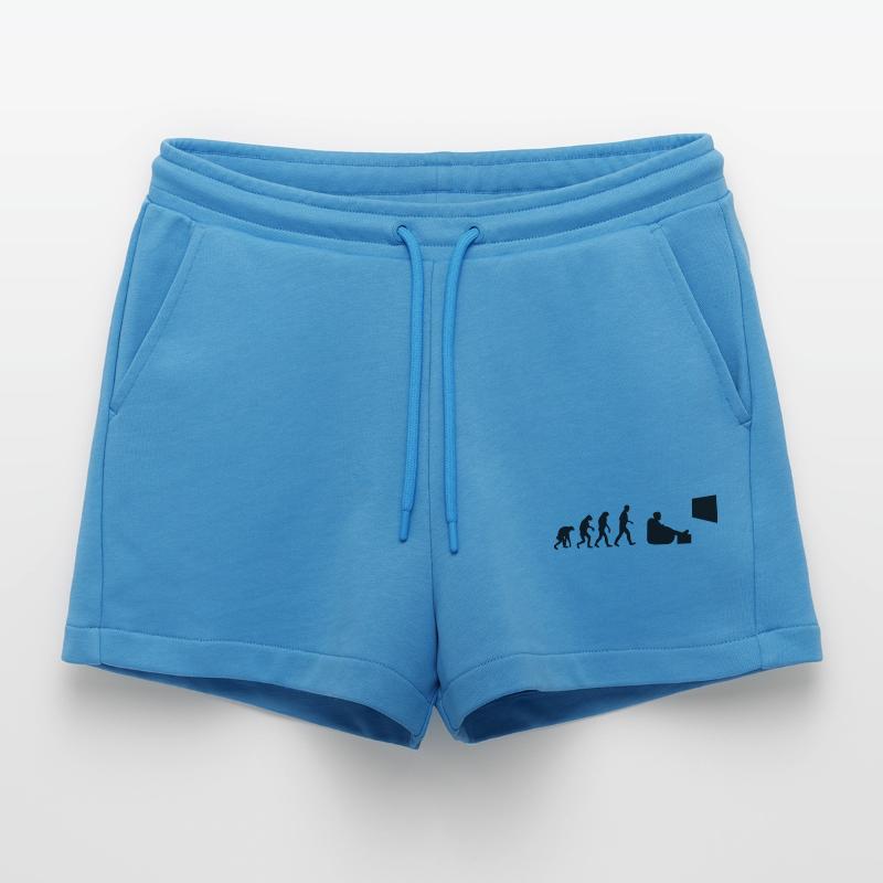 Fernsehen Bingewatching Serienmarathonevolution Organic Relaxed Cropped Shorts Made in EU