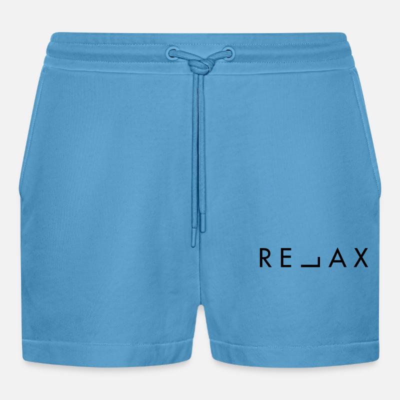 RELAX - Organic Relaxed Cropped Shorts Made in EU -  Sol Blue