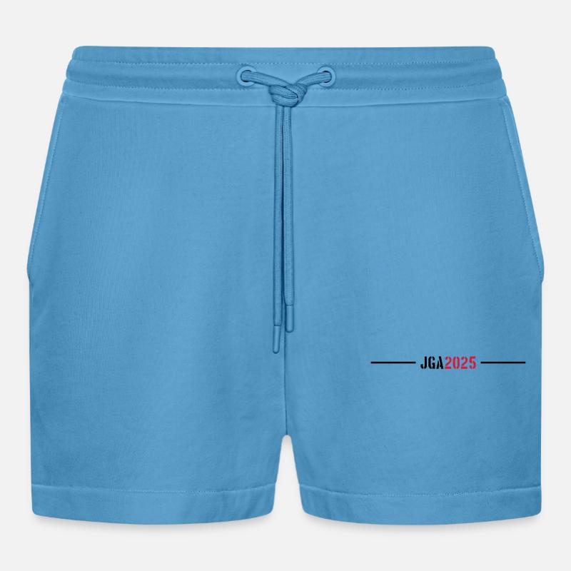 Jga 2025 Junggesellen Abschied - Organic Relaxed Cropped Shorts Made in EU - Sol Blue