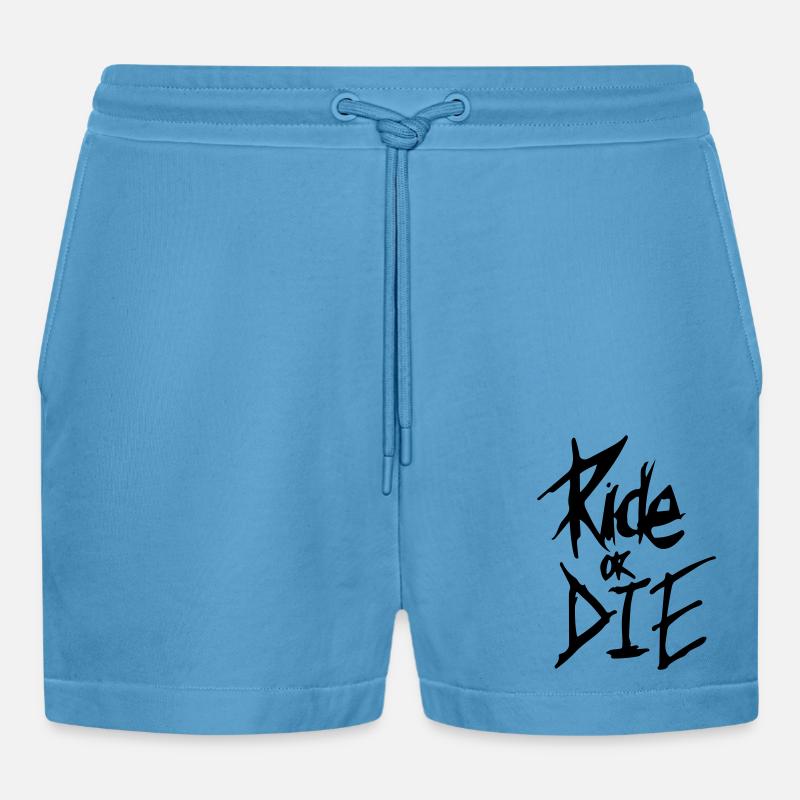 reite oder stirb - Organic Relaxed Cropped Shorts Made in EU -  Sol Blue