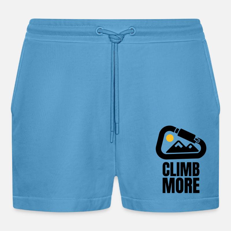 Grimpez plus - Cadeau de grimpeur - Short bio décontracté court fabriqué en UE - Sol Blue