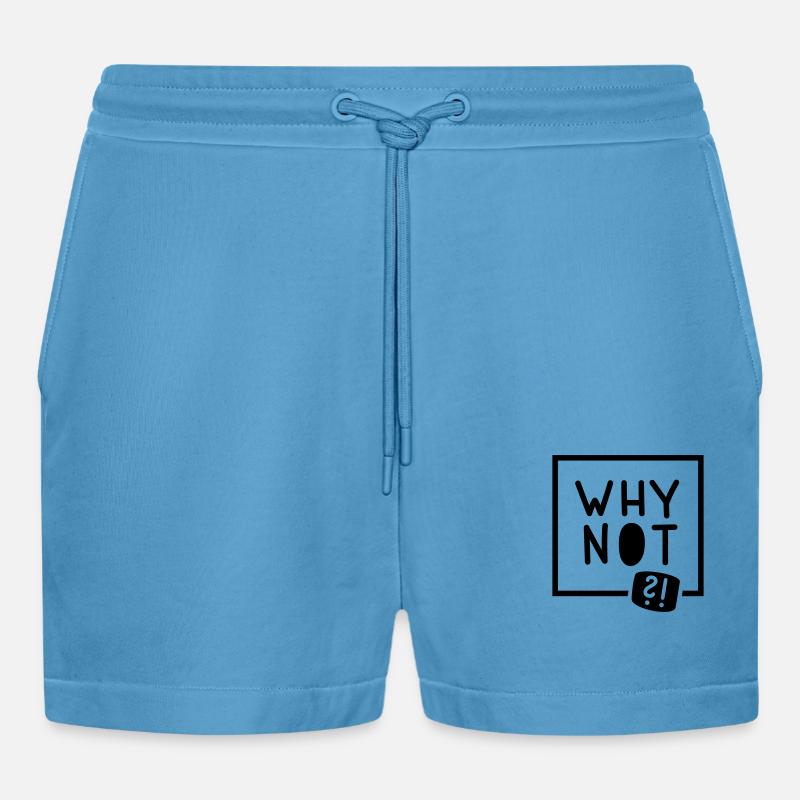 Why not?! - Organic Relaxed Cropped Shorts Made in EU -  Sol Blue