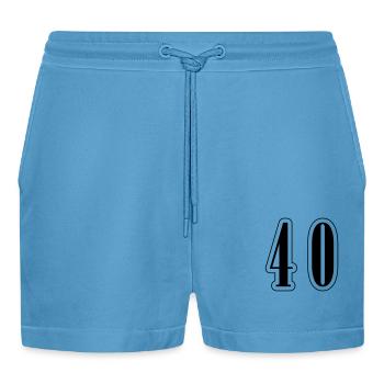 40 Symbole numérique - Short bio décontracté court fabriqué en UE -  Sol Blue - Devant