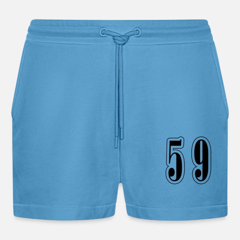 59 Symbole numérique - Short bio décontracté court fabriqué en UE -  Sol Blue